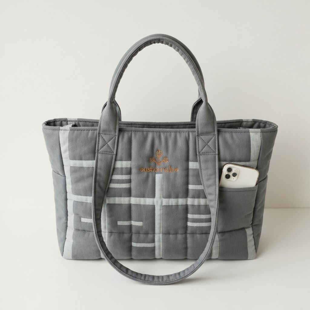 Cotton Quilted Tote Bag - Sustainable Cotton Accessory